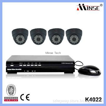 Cheap DIY 4CH CCTV DVR Kit, H.264 Home Security System with 4 Cameras